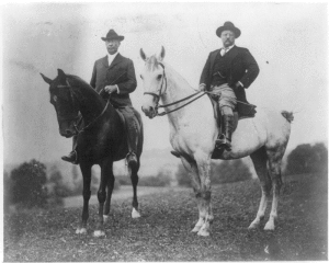 Teddy Roosevelt on horseback
